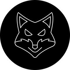 Fox Face icon single vector illustration