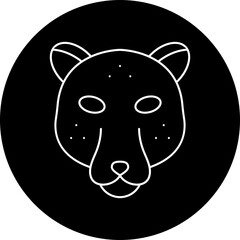 Leopard Face icon single vector illustration
