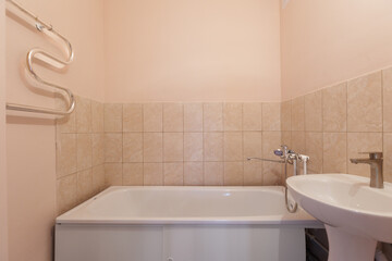modern bathroom room with toilet and washing machine