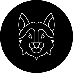 Wolf Face icon single vector illustration