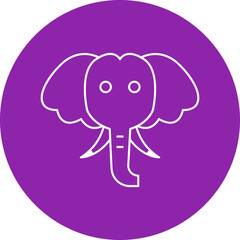 Elephant Face icon single vector illustration