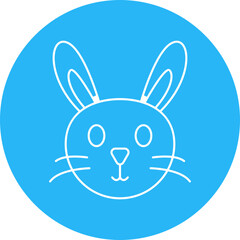 Rabbit Face icon single vector illustration