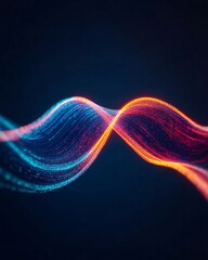 Fototapeta premium Dynamic Color Waves in Dark Background