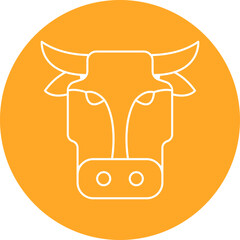 Buffalo Face icon single vector illustration