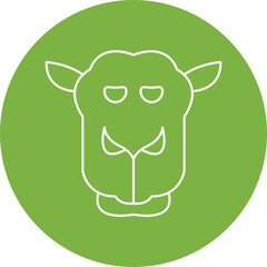 Camel Face icon single vector illustration