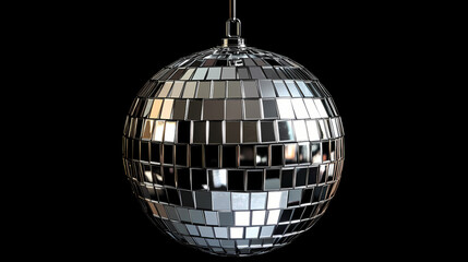 Fototapeta premium Disco ball with reflective mirrors. Nightspire. Illustration