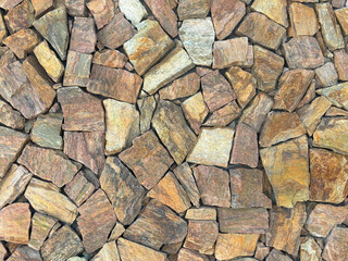 Natural brown stone wall texture detail - Cobblestone	