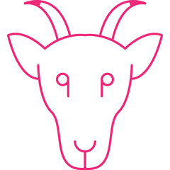 Goat Face icon single vector illustration