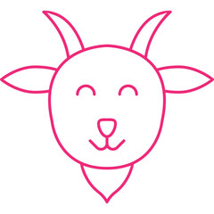 Lamb Face icon single vector illustration