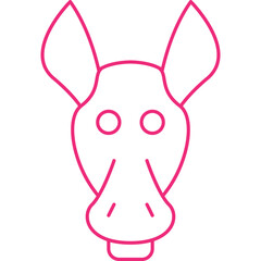Donkey Face icon single vector illustration