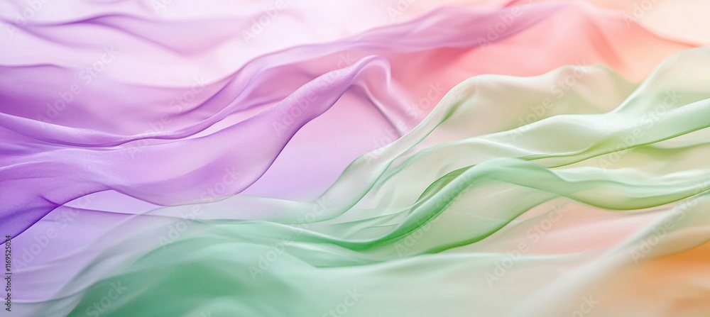 Poster abstract spring background with flowing watercolor patterns and subtle bokeh effects