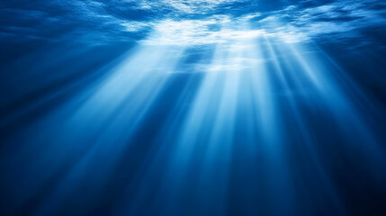 Obraz premium Blue Spotlight Beam on Dark Background - Dramatic Lighting and Abstract Design