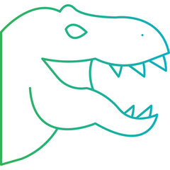 Dinosaur Face icon single vector illustration