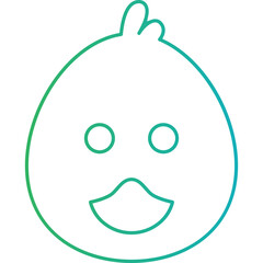 Duck Face icon single vector illustration