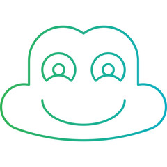 Frog Face icon single vector illustration