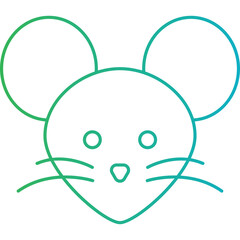 Mouse Face icon single vector illustration