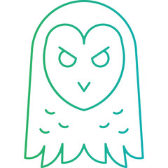 Owl Face icon single vector illustration