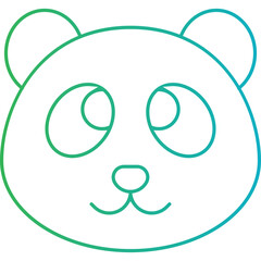 Panda Face icon single vector illustration © Artzila