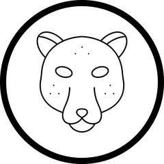 Leopard Face icon single vector illustration