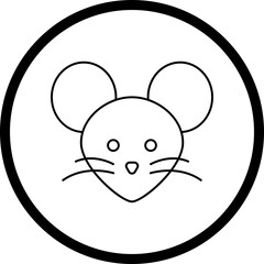 Mouse Face icon single vector illustration