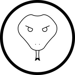 Snake Face icon single vector illustration