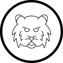Tiger Face icon single vector illustration