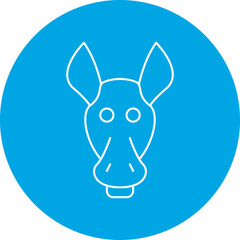 Donkey Face icon single vector illustration