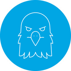 Eagle Face icon single vector illustration