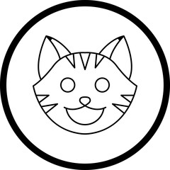 Cat Face icon single vector illustration