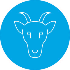 Goat Face icon single vector illustration