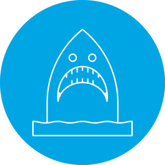 Shark Face icon single vector illustration