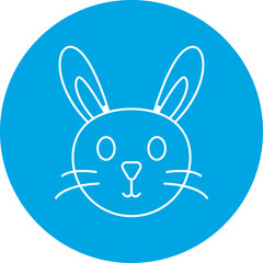 Rabbit Face icon single vector illustration