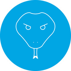 Snake Face icon single vector illustration