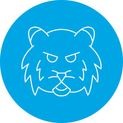 Tiger Face icon single vector illustration
