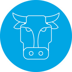 Buffalo Face icon single vector illustration