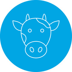 Cow Face icon single vector illustration