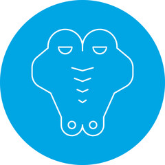 Crocodile Face icon single vector illustration