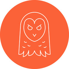 Owl Face icon single vector illustration
