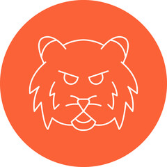Tiger Face icon single vector illustration