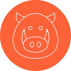 Boar Face icon single vector illustration