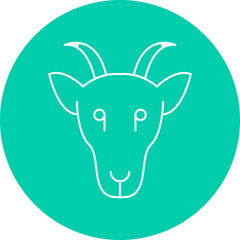 Goat Face icon single vector illustration