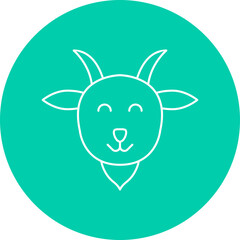 Lamb Face icon single vector illustration