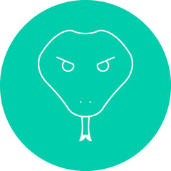 Snake Face icon single vector illustration