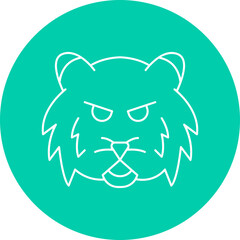 Tiger Face icon single vector illustration