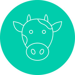 Cow Face icon single vector illustration