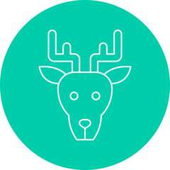 Deer Face icon single vector illustration