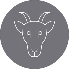 Goat Face icon single vector illustration
