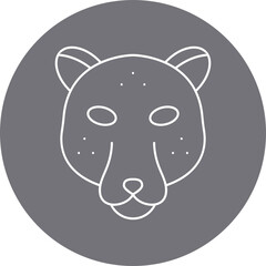 Leopard Face icon single vector illustration