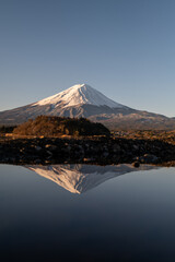 mount Fuji mirror lake sunrise 