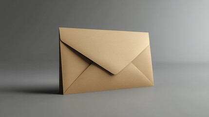 An isolated envelope illustration in three dimensions with copy space for a company concept.